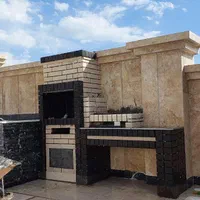 باربیکیوسنگ لاشه سنگ در هم شومینه کاهرنگ کاهگل|خدمات پیشه و مهارت|یاسوج, |دیوار