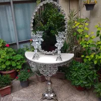 آیینه و شمعدان و میز کنسول عروس و داماد سایز 70|بوفه، ویترین، کنسول|تهران, یاخجی آباد|دیوار