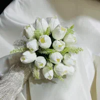 دسته گل عروس لاله لمسی وارداتی|گل مصنوعی|تهران, نازی‌آباد|دیوار