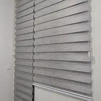 پرده زبرا طوسی ترک ضخیم