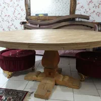 میز غذا خوری تمام چوب ۶ نفره پایه گلدونی سفارشی|میز و صندلی غذاخوری|تهران, هاشمی|دیوار