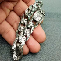 دستبند نقره طرح خارجی  50 گرم