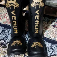 محافظ ساق پا ونوم Venum مشکی طلایی اصل|تجهیزات ورزشی|تهران, خزانه|دیوار