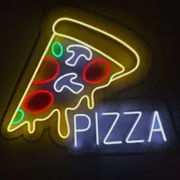 تابلو ال ای دی نئون شکل پیتزا نوشته پیتزا مرغ|فروشگاه و مغازه|مشهد, جوادیه|دیوار