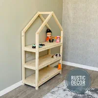 ویترین اتاق کودک چوبی روستیک دکور مدل کلبه ای|کتابخانه، شلف، قفسههای دیواری|تهران, یافت آباد جنوبی|دیوار