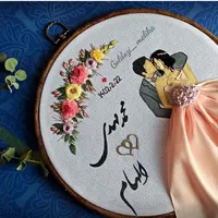 دیوارکوب گلدوزی هدیه ماندگار|صنایع دستی و سایر لوازم تزئینی|اهواز, منبع اب|دیوار