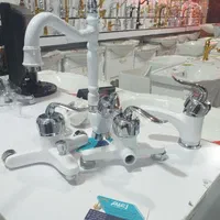 ست شیرآلات ۴عددی سفید کروم قاجاری زعیم