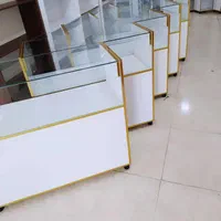 میز یک طبقه شیشه ،پیشخوان تمام شیشه