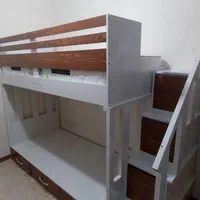 تخت ۲طبقه ام دی اف|تخت و سرویس خواب|قزوین, |دیوار