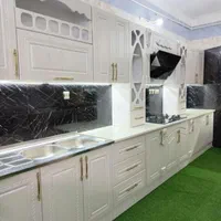 ۶متر کابینت آشپزخانه ممبران با دستگیره برنیی|مصالح و تجهیزات ساختمان|اسدآباد, |دیوار