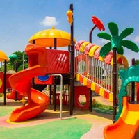 مجموعه بازی تاب و سرسره پارکی ویلایی باغی فضای باز