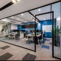 پارتیشن شیشه ای بدون سوراخ کاری|دفتر کار|کرج, گوهردشت|دیوار