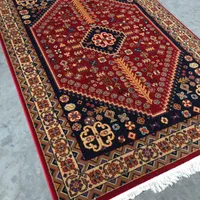 فرش سنتی ستاره کویریزدقرمز طرح شاهسون