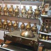 منقل سماوری رپیتاژ برنجی زغالی ذغالی|کلکسیون اشیاء عتیقه|کرمان, |دیوار