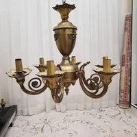 ۲ عددلوستر برنز ۶ و ۵ شاخه