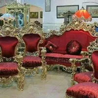 مبل سلطنتی استیل کلاسیک مصری پنجه شیری/ جهیزیه|مبلمان خانگی و میز عسلی|رباط‌کریم, |دیوار