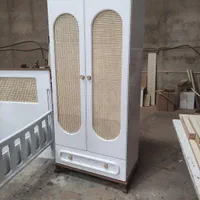 سیسمونی حصیری تخت دراور کمد بوفه +تشک درجه 1|تخت و سرویس خواب|تبریز, |دیوار