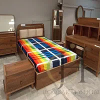 تخت خواب سرویس یک نیم نفره کد A1115