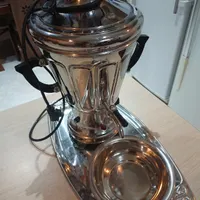 سماور برقی پنج لیتری عظیم پور با سینی زیر و جام|سماور، چای‌ساز، قهوه‌ساز|تهران, تهران‌نو|دیوار