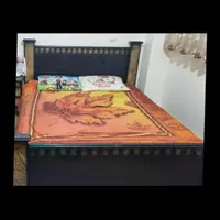 سرویس تخت خواب دو نفره جنس چوب باتشک|تخت و سرویس خواب|اسلام‌شهر, |دیوار