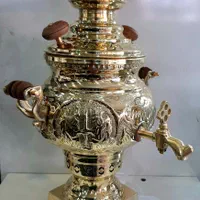 سماور زغالی طلایی قصر سوگا|سماور، چایساز، قهوهساز|مشهد, هنرور|دیوار