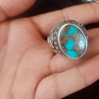 انگشتر جفت قلم زنی سنگین