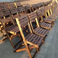 میز و صندلی چوبی تاشو