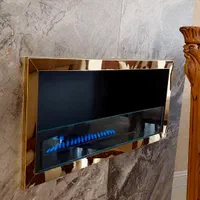 شومینه گازی فلت شیشه کوتاه|بخاری، هیتر، شومینه|لواسان, |دیوار