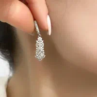 گوشواره خاص شیک نقره تراش ایتالیایی آب طلا نانو|بدلیجات|تبریز, |دیوار