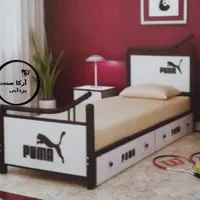 تخت خواب فلزی یک نفره مدل منحنی اسپرت ( آرکا صنعت)|تخت و سرویس خواب|مشهد, شهید آوینی|دیوار