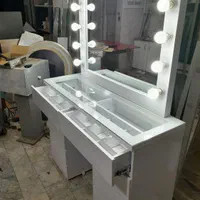 میز آرایشی گریم چراغدار ام دی اف مدل هایگلاس و ...