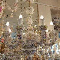 لوسترهای تمام چینی گل برجسته|لوستر و چراغ آویز|تهران, نیروی هوایی (پیروزی)|دیوار