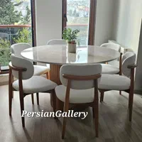 میز چوبی باصندلی نوبل/بامیزناهارخوری.رنگبندی متنوع