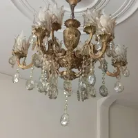 یک جفت لوستر تمام برنز