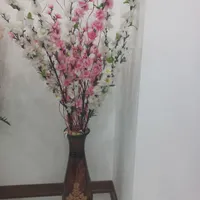 گلدان شیشه ای  وگلدان سفالی|گل مصنوعی|کرمان, |دیوار
