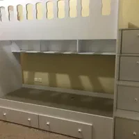 تخت دوطبقه پله ممبری mdf|تخت و سرویس خواب|کرمان, |دیوار