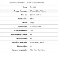 پرینتر سه بعدی FDM رومیزی ویبوکس مدل One Mini|پرینتر، اسکنر، کپی، فکس|تهران, فاطمی|دیوار