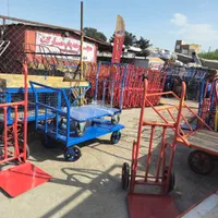 گاری چهار چرخ ثابت بار بر پاپ دستی چرخ ثابت