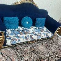 مبل هفت نفره نیم ست با هفت تا کوسن درحد نو|مبلمان خانگی و میز عسلی|نسیم‌شهر, |دیوار
