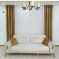 پرده حریر با شال طلاکوب ترک (آپادانا آریاشهر )|پرده، رانر، رومیزی|کرمانشاه, |دیوار