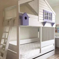 تختخواب کودک دو طبقه کلبه ای