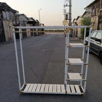 رگال/آویز لباس/قفسه چوب و فلز|کتابخانه، شلف، قفسههای دیواری|شیراز, فخرآباد (دروازه کازرون)|دیوار