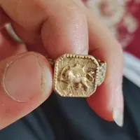 انگشتر خورشید شیر برنج دست ساز کلکسیونی
