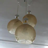 لوسترحبابی سه شاخه پایه استیل مشابه