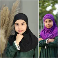 مقنعه دوتکه نگین دار دخترانه|لباس|قم, ارم|دیوار