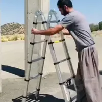 نردبان تاشو تلسکوپی الومینیومی سایز بندی|ابزارآلات|بانه, |دیوار