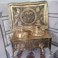 منقل سماوری دیمالانا برنجی زغالی ذغالی|کلکسیون اشیاء عتیقه|کرج, برغان|دیوار