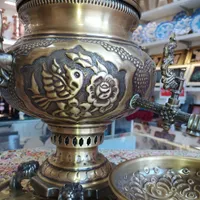 سماور شب یلداذغالی وگازی ۹لیتری برنجی آنتیک ضخیم|سماور، چای‌ساز، قهوه‌ساز|مشهد, چهارباغ|دیوار