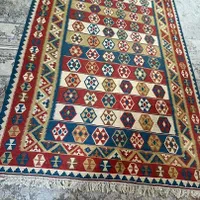 گلیم قشقایی دستباف ۶ متری