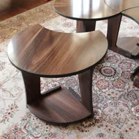 میز عسلی فندقی ام دی اف-با دو چیدمان|مبلمان خانگی و میز عسلی|اصفهان, باغ فدک|دیوار